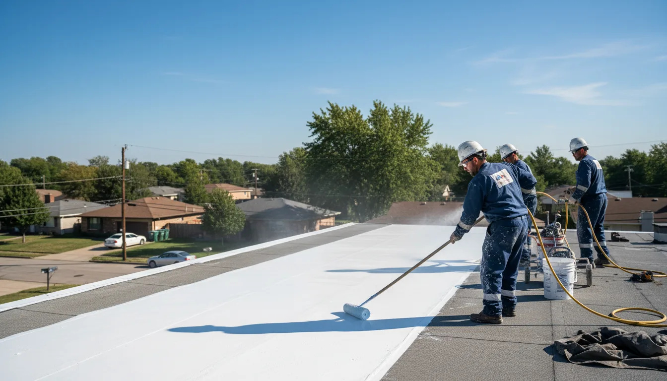 Commercial roof coating in Violet, LA near me